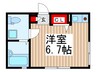 ブラウン・フラット 1Rの間取り