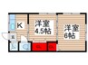 コーポ松 2Kの間取り