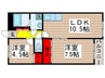 ソシアル末広 2LDKの間取り