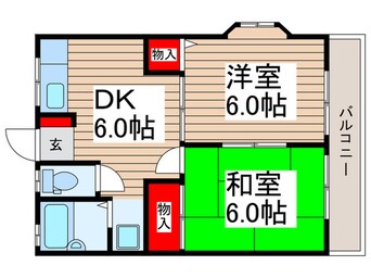 間取図 第３コ－ポＭＡ