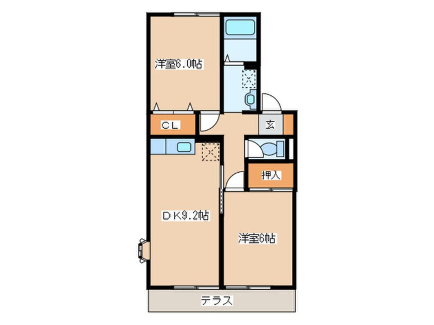 間取図 フラワ－メゾン