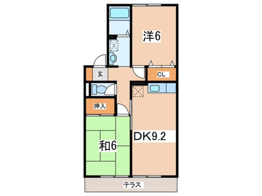 間取図 フラワ－メゾン