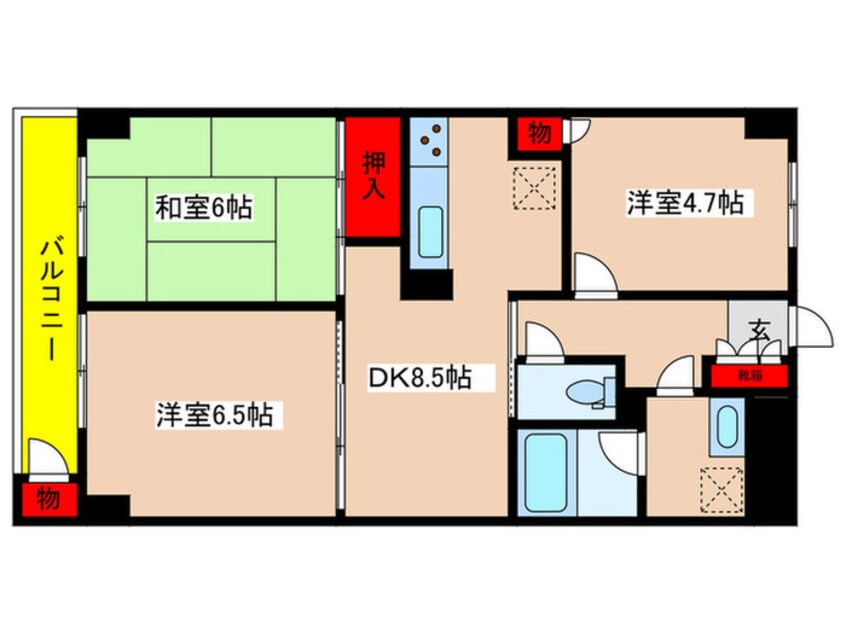 間取図 ア－ク新百合ヶ丘