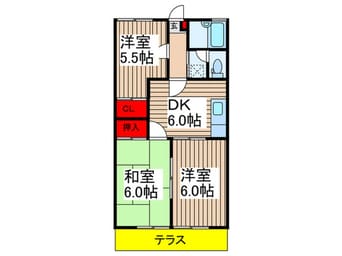 間取図 サンヒルズⅡ