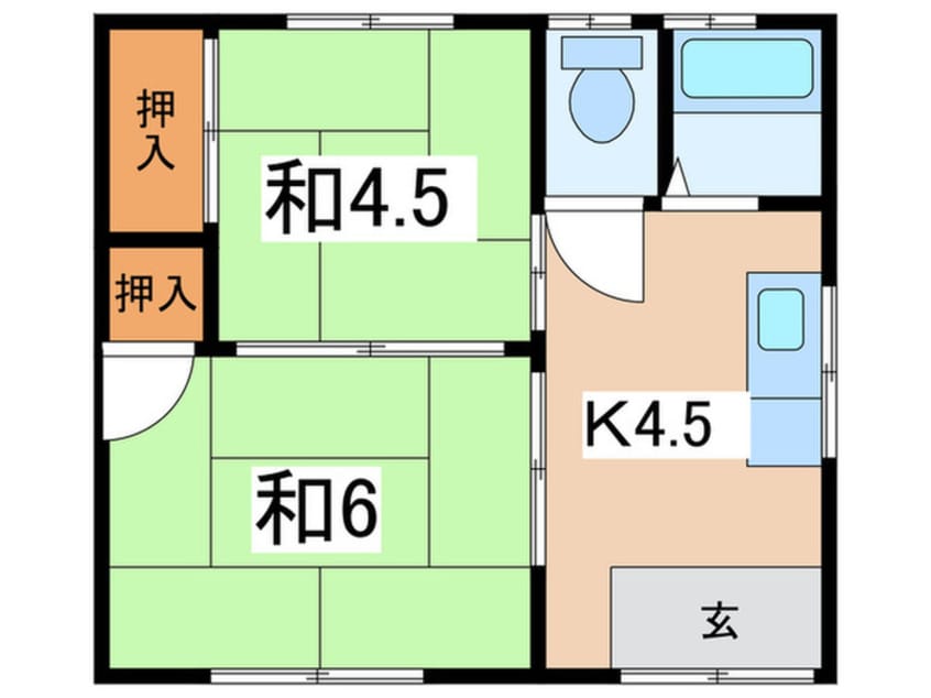 間取図 福田アパ－ト