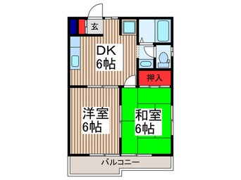 間取図 ロキシ－・ヴィル川口Ａ