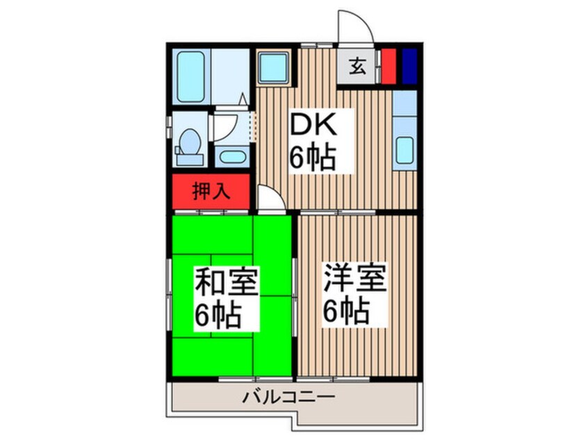 間取図 ロキシ－・ヴィル川口Ａ