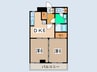 鶴第二マンション 2DKの間取り