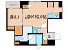 レジディア神田 1LDKの間取り