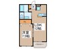 M´sコート 1LDKの間取り
