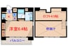 シュロス武蔵新城 1Kの間取り