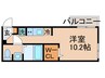 エルミタージュ 1Rの間取り