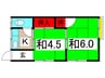 福島荘 2Kの間取り