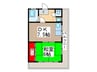 西野荘 1DKの間取り