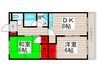 太陽西新井ﾏﾝｼｮﾝ 2DKの間取り