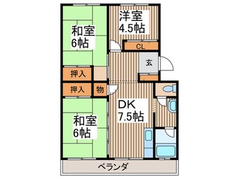 間取図 バーリオ　デ　ルーナ