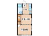 泰明荘 2Kの間取り