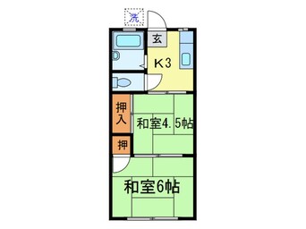 間取図 グリーンハイツカワベ