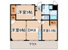 ビラ－ジュオオクラ　８９ 3DKの間取り