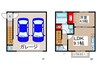 仮)毛呂ガレージハウスC 1LDKの間取り