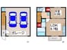 仮)毛呂ガレージハウスC 1LDKの間取り