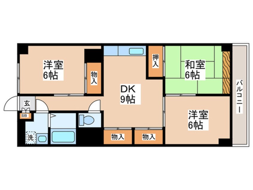 間取図 アポ－河辺壱番館