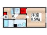 メゾンアレンヌ 1Kの間取り