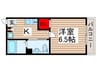 メゾンアレンヌ 1Kの間取り