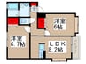 パルル・松戸 2LDKの間取り
