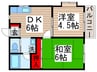 ブルーパレス南行徳 2DKの間取り
