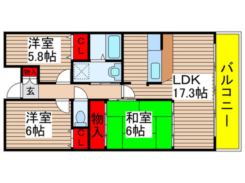 間取図 ｸﾞﾗﾝﾃﾞｰｼﾞ八千代中央