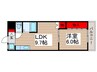 KSハイツ川越 1LDKの間取り