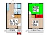 メゾンド・ラフィ－ネ 2LDKの間取り