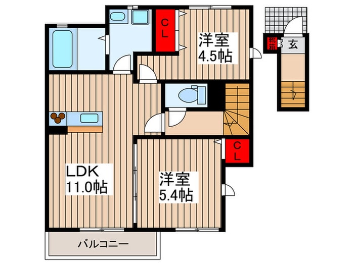 間取り図 ヒルトップ７Ａ