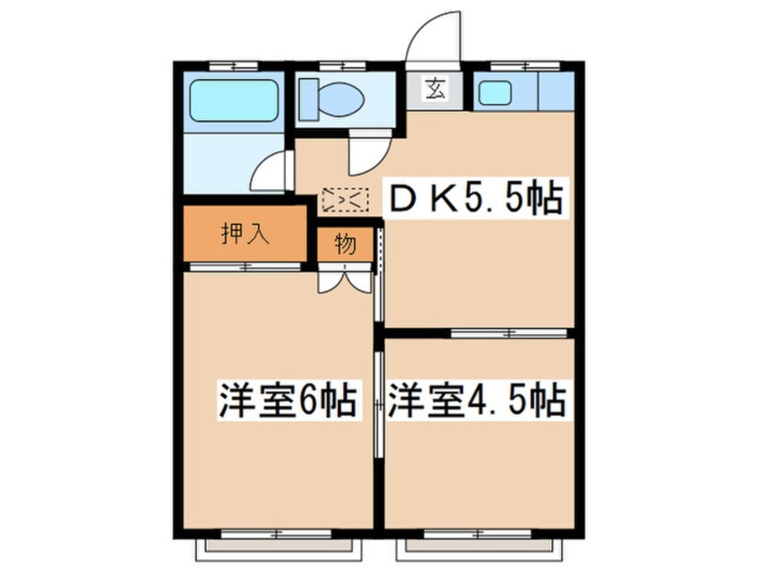 間取図 北鎌倉グリ－ンハイツ(1－3号室)