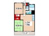 サン・グリ－ンハイツ 2LDKの間取り