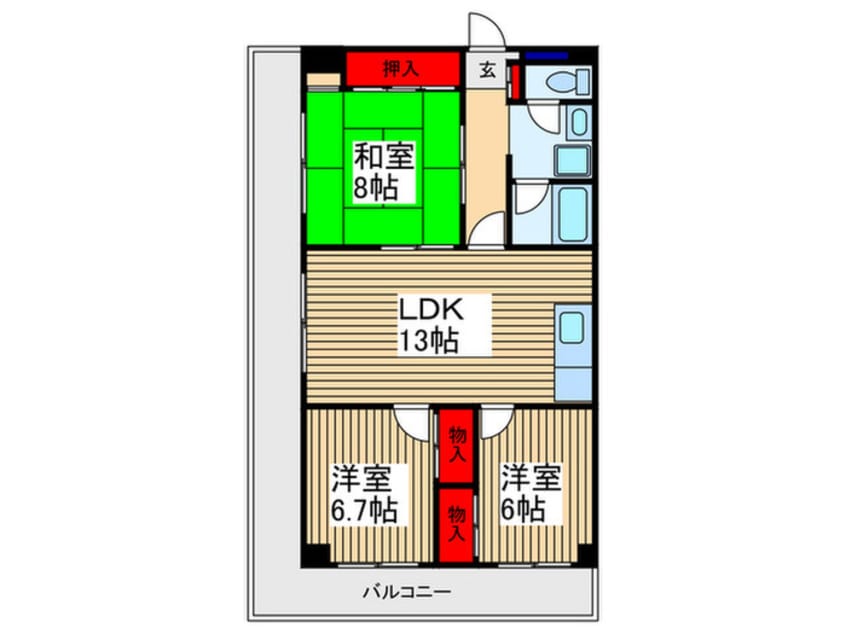 間取図 シオミプラザセブン