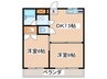 ひさのコーポ(103) 2DKの間取り