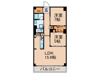 間取図 パ－クアクシス豊洲