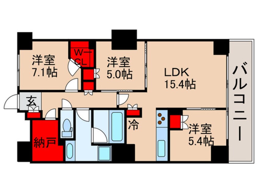 間取図 パ－クアクシス豊洲