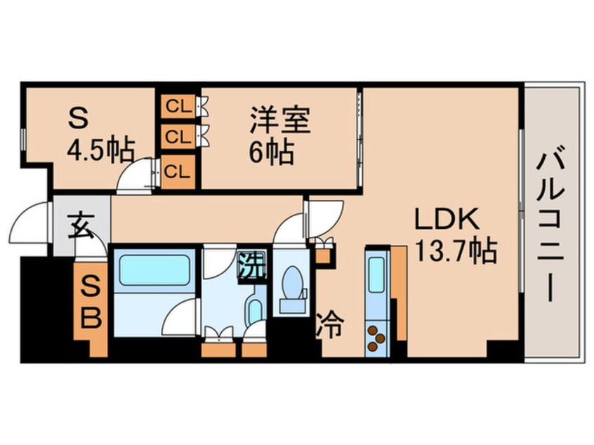 間取図 パ－クアクシス豊洲