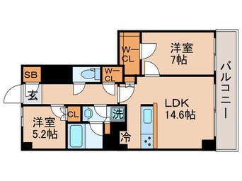 間取図 パ－クアクシス豊洲