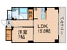 パ－クアクシス豊洲 1LDKの間取り