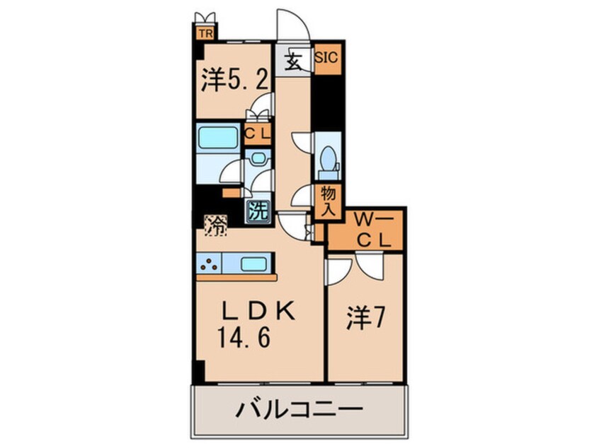 間取図 パ－クアクシス豊洲