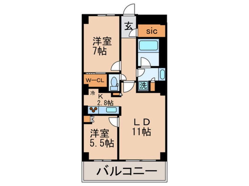 間取図 パ－クアクシス豊洲