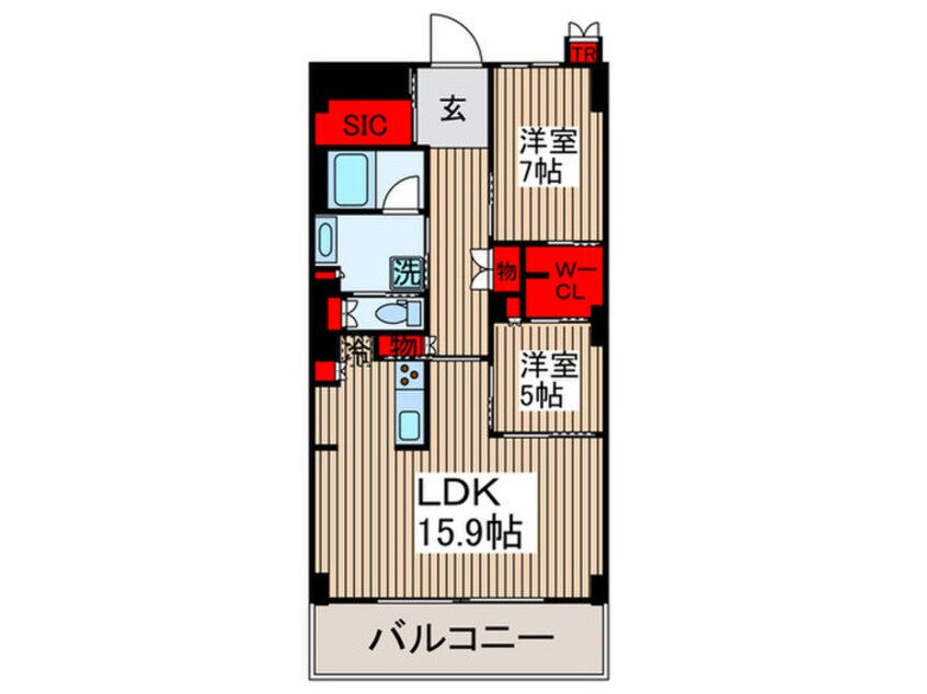 間取図 パ－クアクシス豊洲