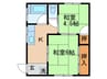金子荘 2Kの間取り