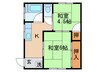 金子荘 2Kの間取り