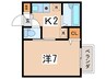 クリ－ンハイツ 1Kの間取り