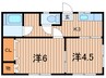 シティハイム片倉コ－ポ 2Kの間取り